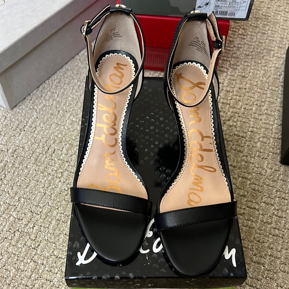 Sam Edelman Patti Black Leather Sandals